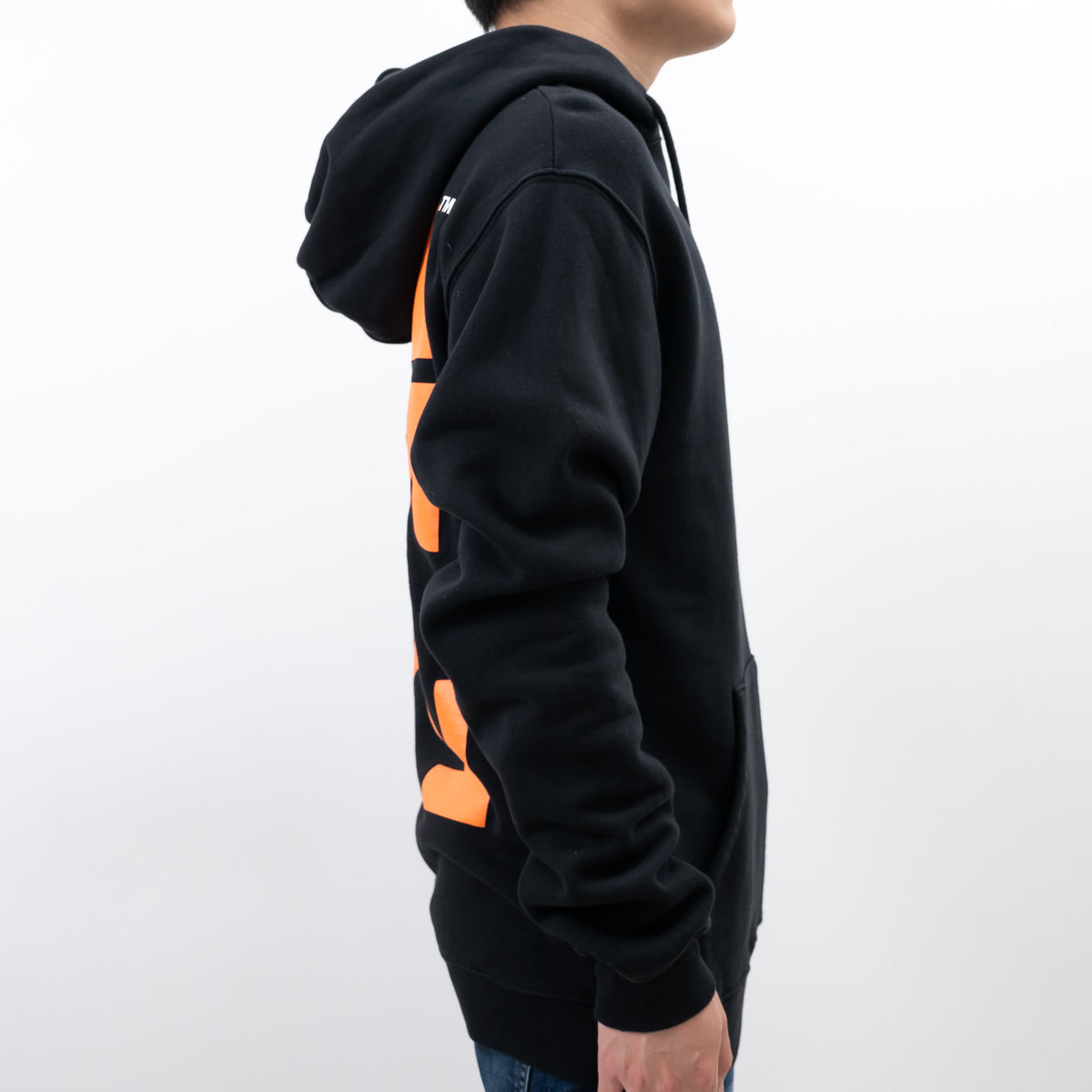 Off-White Black Cotton Orange Graphic Print Sweater Size L