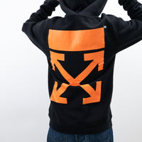 Off-White Black Cotton Orange Graphic Print Sweater Size L