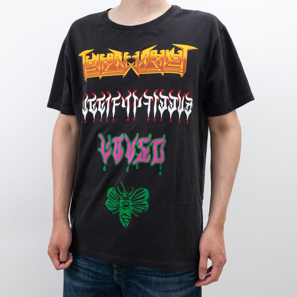 Gucci Black Cotton Graphic T-shirt SIze L