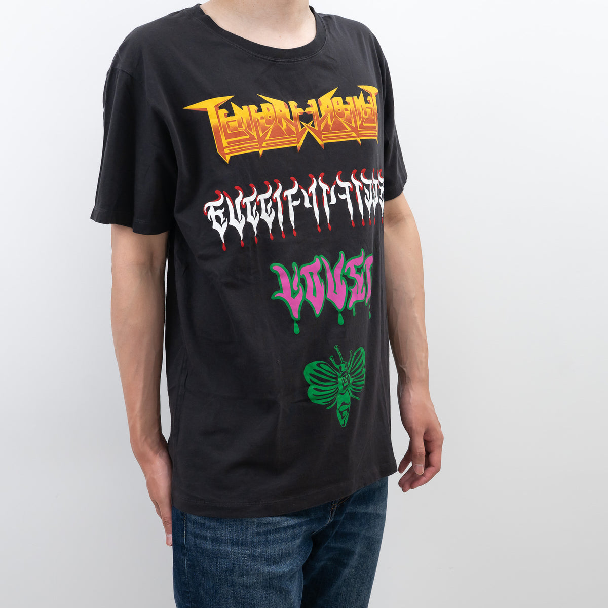 Gucci Black Cotton Graphic T-shirt SIze L