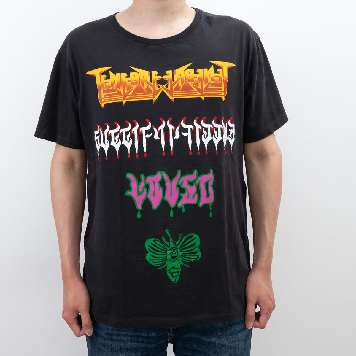 Gucci Black Cotton Graphic T-shirt SIze L