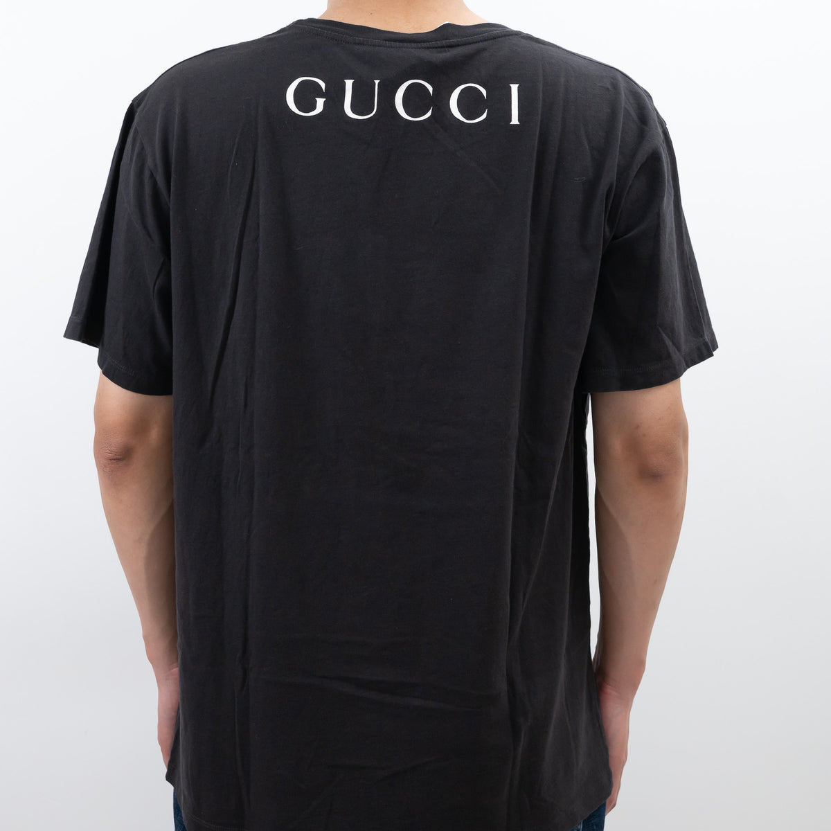 Gucci Black Cotton Graphic T-shirt SIze L