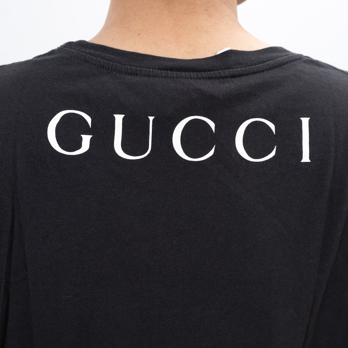 Gucci Black Cotton Graphic T-shirt SIze L