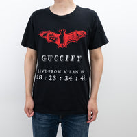 Gucci Black Cotton Red Bat Graphic T-Shirt Size M