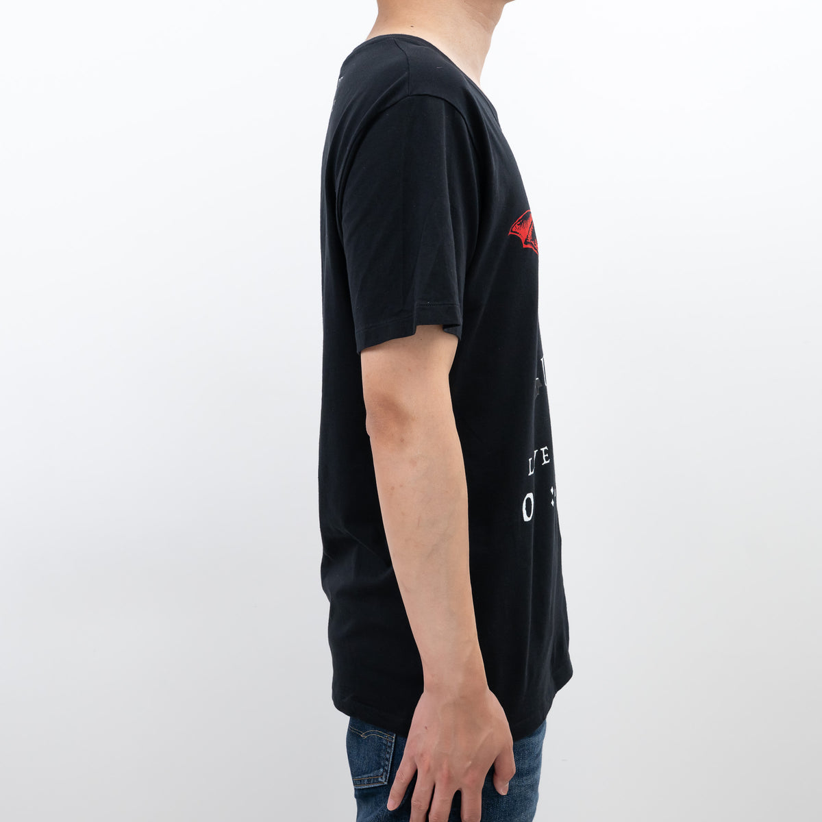 Gucci Black Cotton Red Bat Graphic T-Shirt Size M