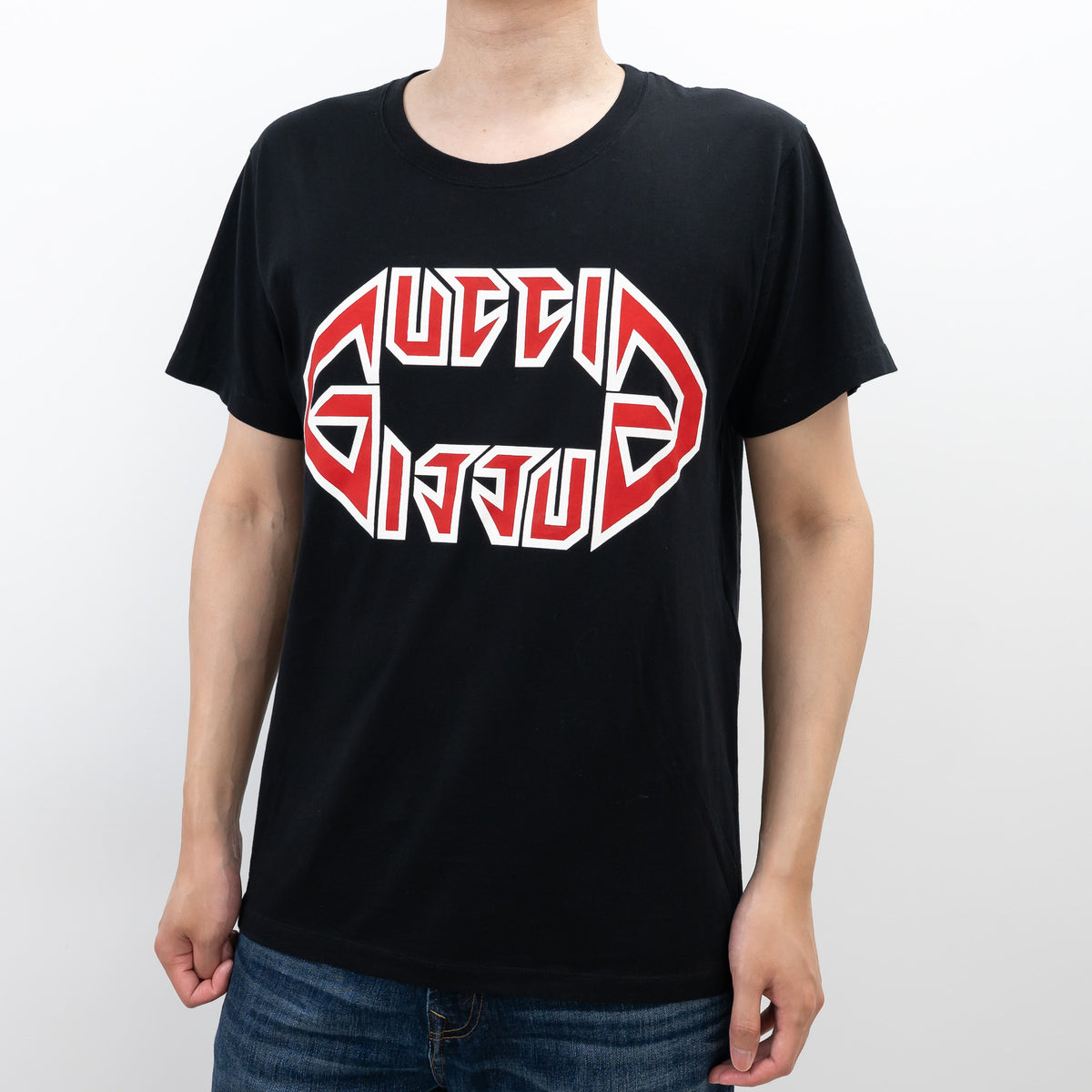 Gucci Black Cotton Red Graphic TShirt Size XS