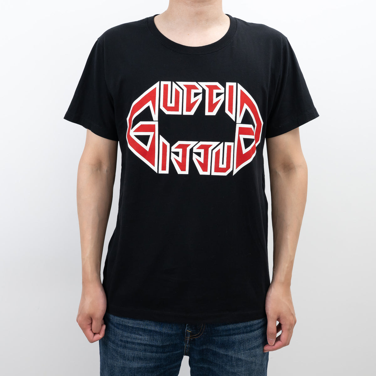 Gucci Black Cotton Red Graphic TShirt Size XS