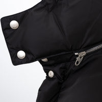 Gucci Black Nylon GG Jacquard Long Down Coat Size 50