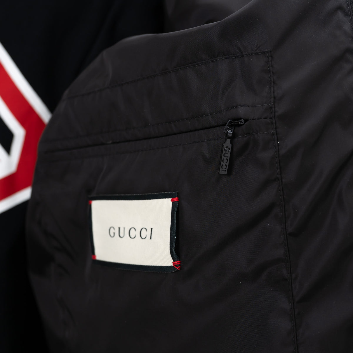 Gucci Black Nylon GG Jacquard Long Down Coat Size 50