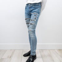 Amiri Blue Denim Ripped Jeans Size 29