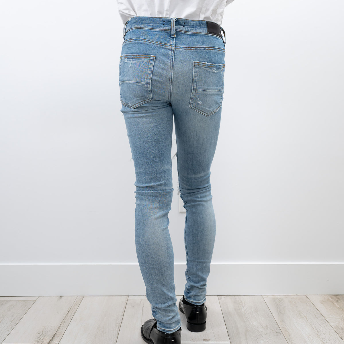 Amiri Blue Denim Ripped Jeans Size 29