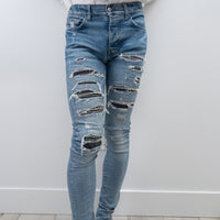 Amiri Blue Denim Ripped Jeans Size 29