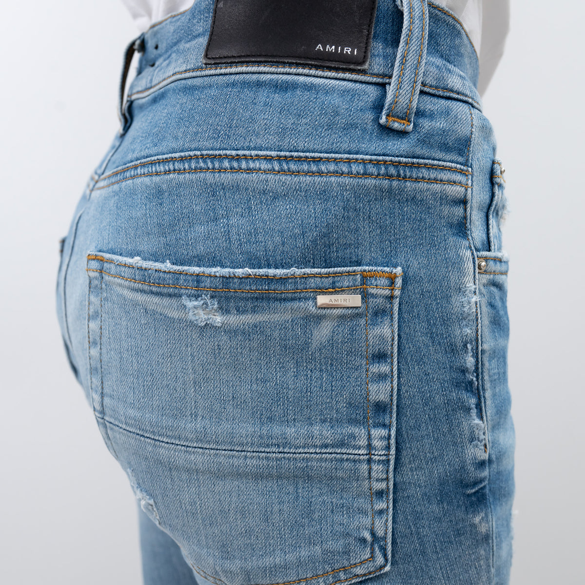 Amiri Blue Denim Ripped Jeans Size 29