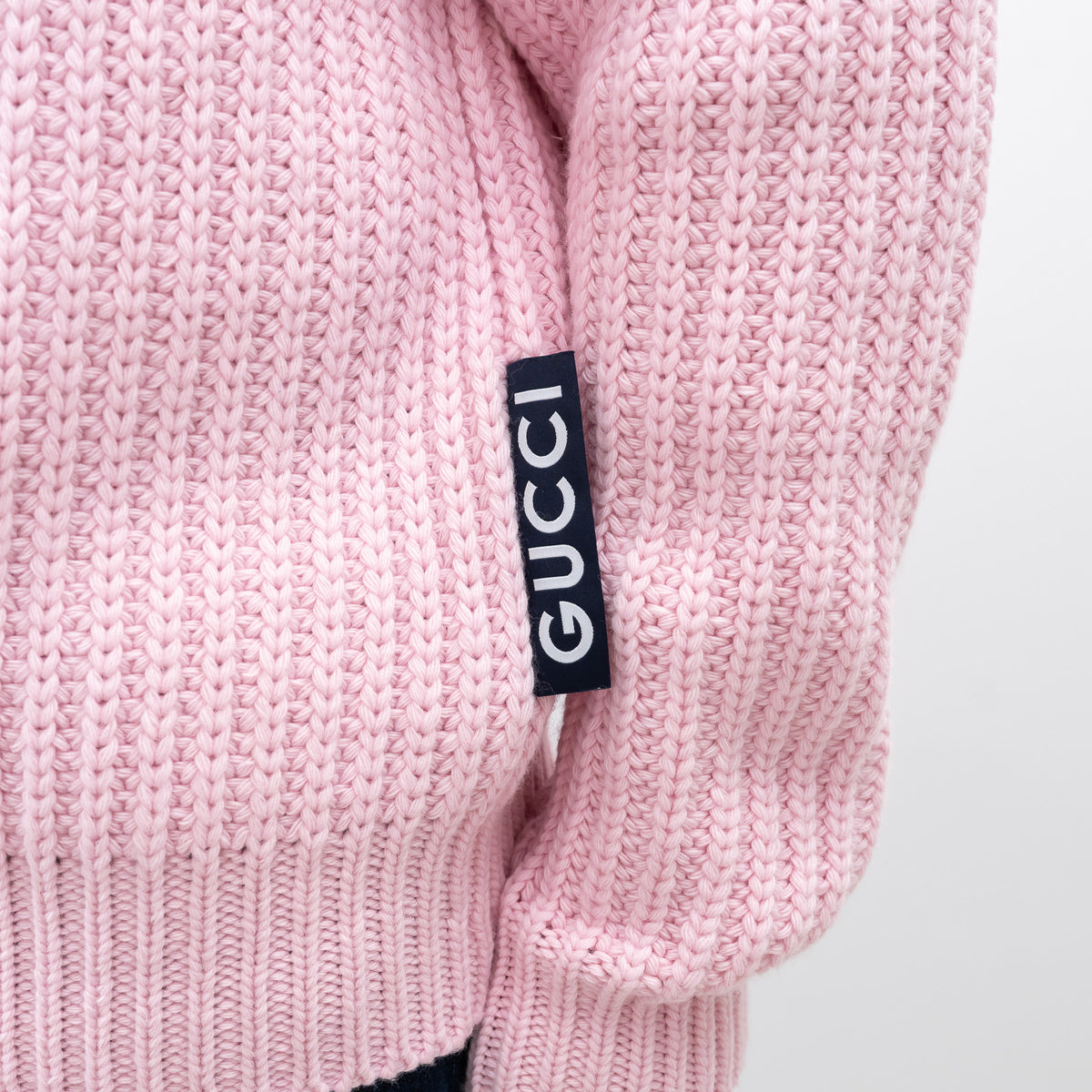 Gucci Pink Wool Knit Sweater Size XL