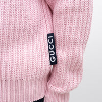 Gucci Pink Wool Knit Sweater Size XL