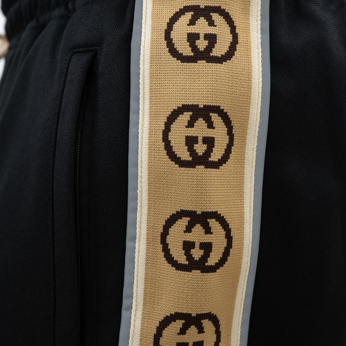 Gucci Black GG Jacquard Sweatpants Size M