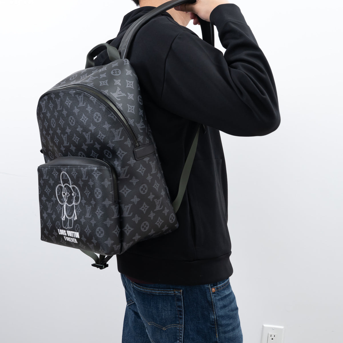 Louis Vuitton Black Vivienne Monogram Eclipse Backpack