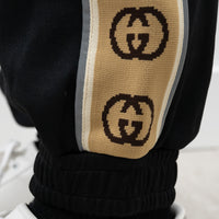 Gucci Black GG Jacquard Sweatpants Size M