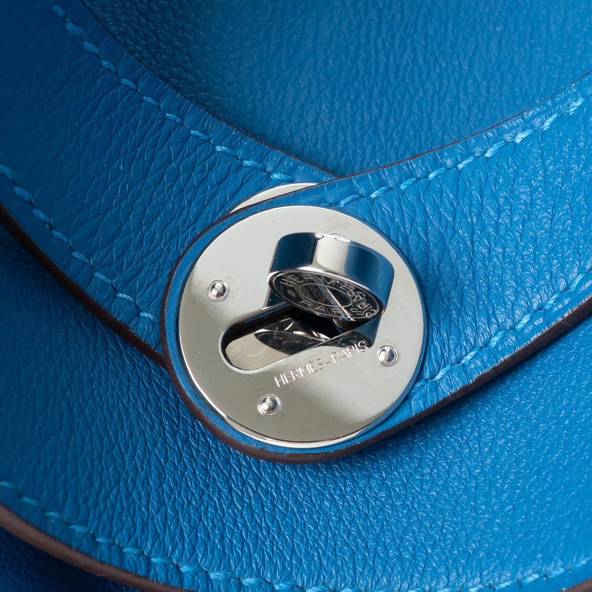 Hermes Bleu Zanzibar Swift Leather Lindy 34