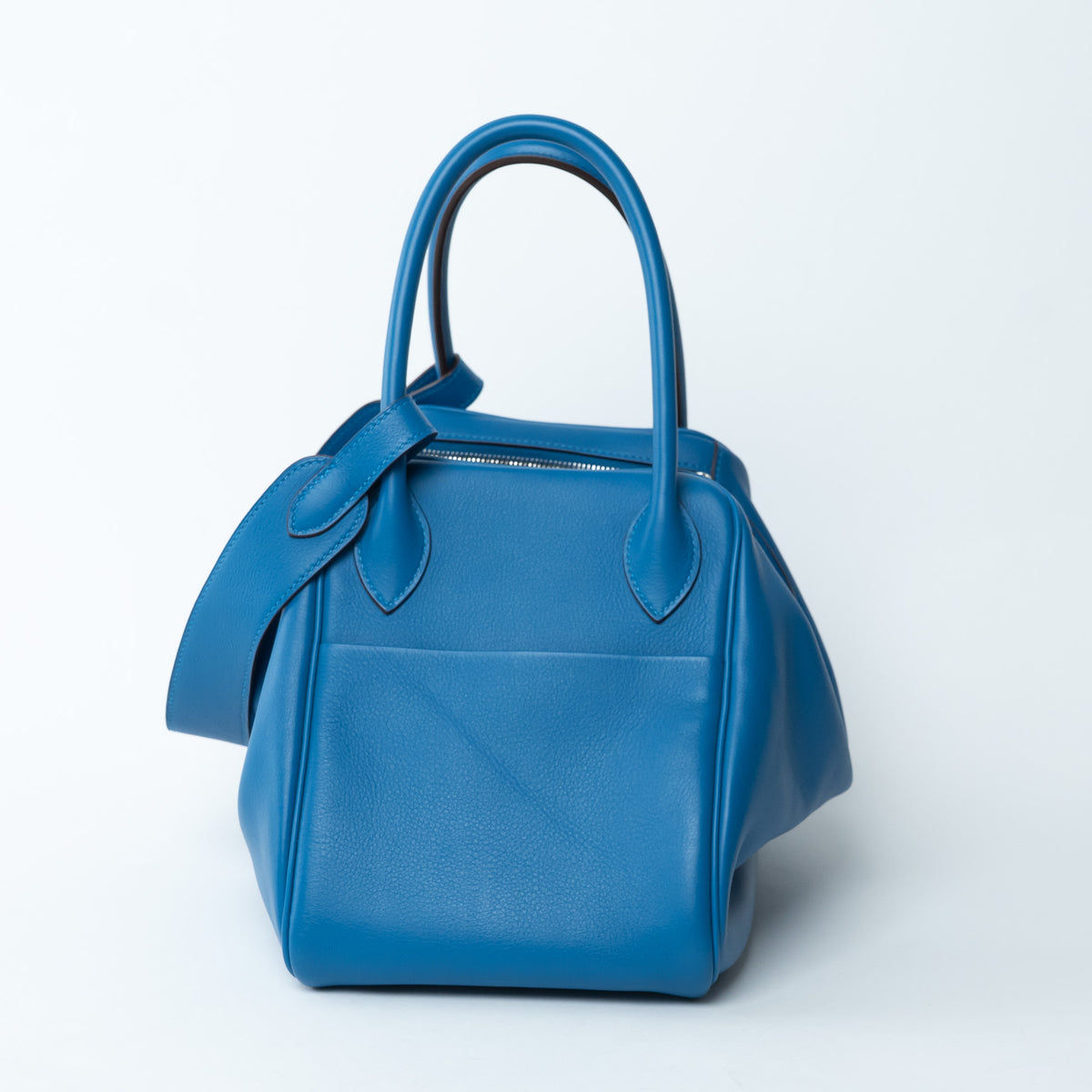 Hermes Bleu Zanzibar Swift Leather Lindy 34