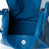 Hermes Bleu Zanzibar Swift Leather Lindy 34