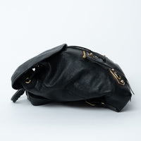Balenciaga Black Grained Leather Backpack