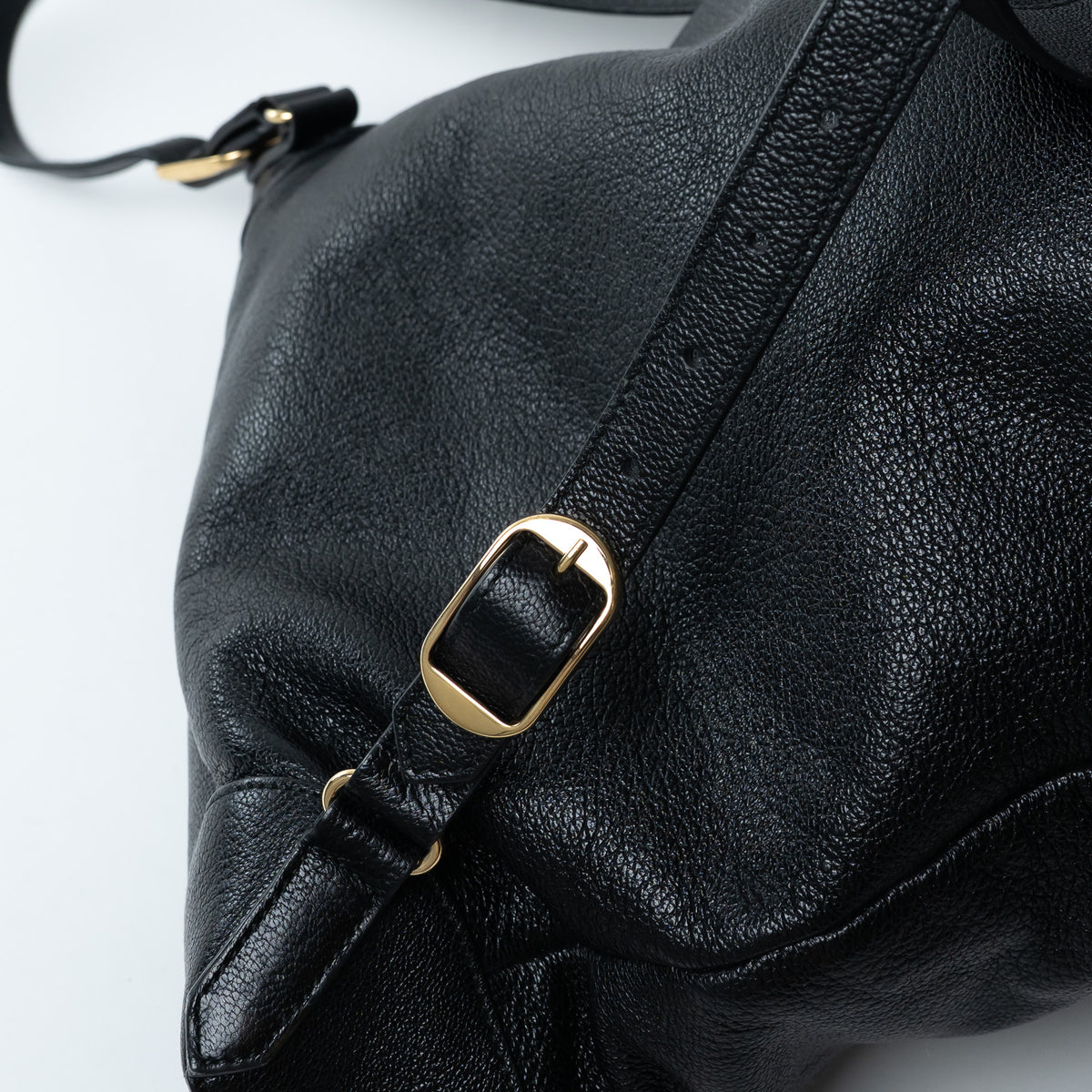 Balenciaga Black Grained Leather Backpack