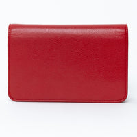 Pre-Loved Chanel ™ Red Pebbled Leather CC Timeless Wallet on Chain