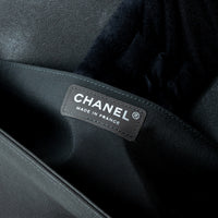 Pre-Loved Chanel™ Grey Pebbled Leather Medium Boy Bag