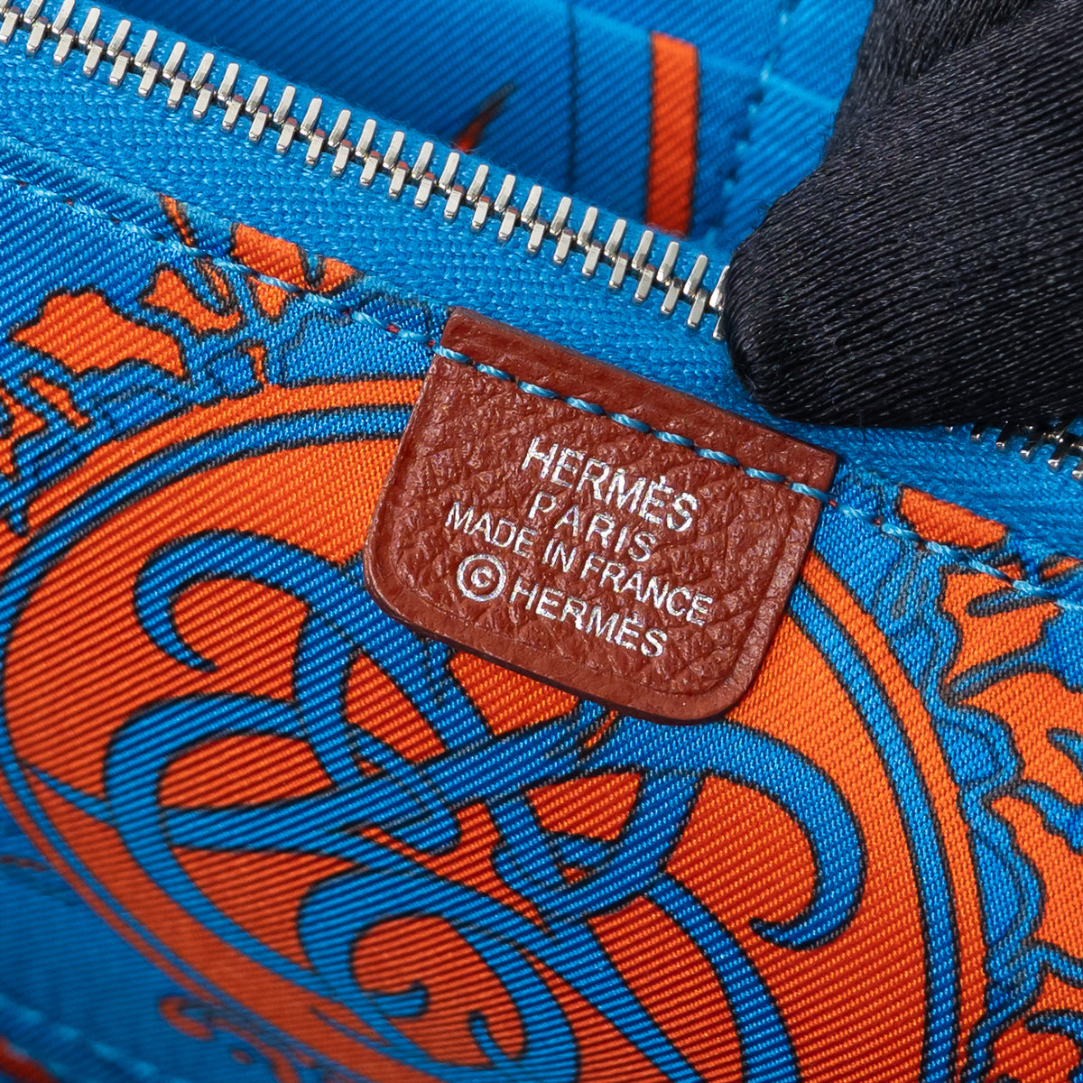 Hermex Deep Brown Epsom Leather Silk'In Classic Long Wallet