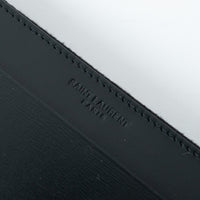 Saint Laurent Black Grained Leather Long Wallet