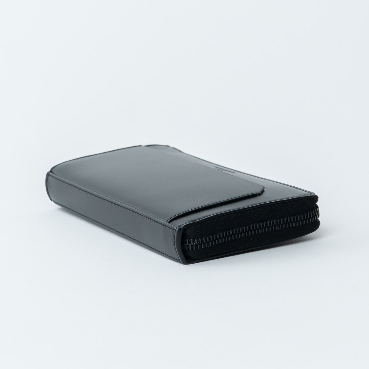 Saint Laurent Black Grained Leather Long Wallet