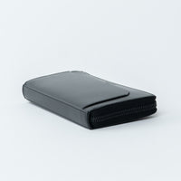 Saint Laurent Black Grained Leather Long Wallet