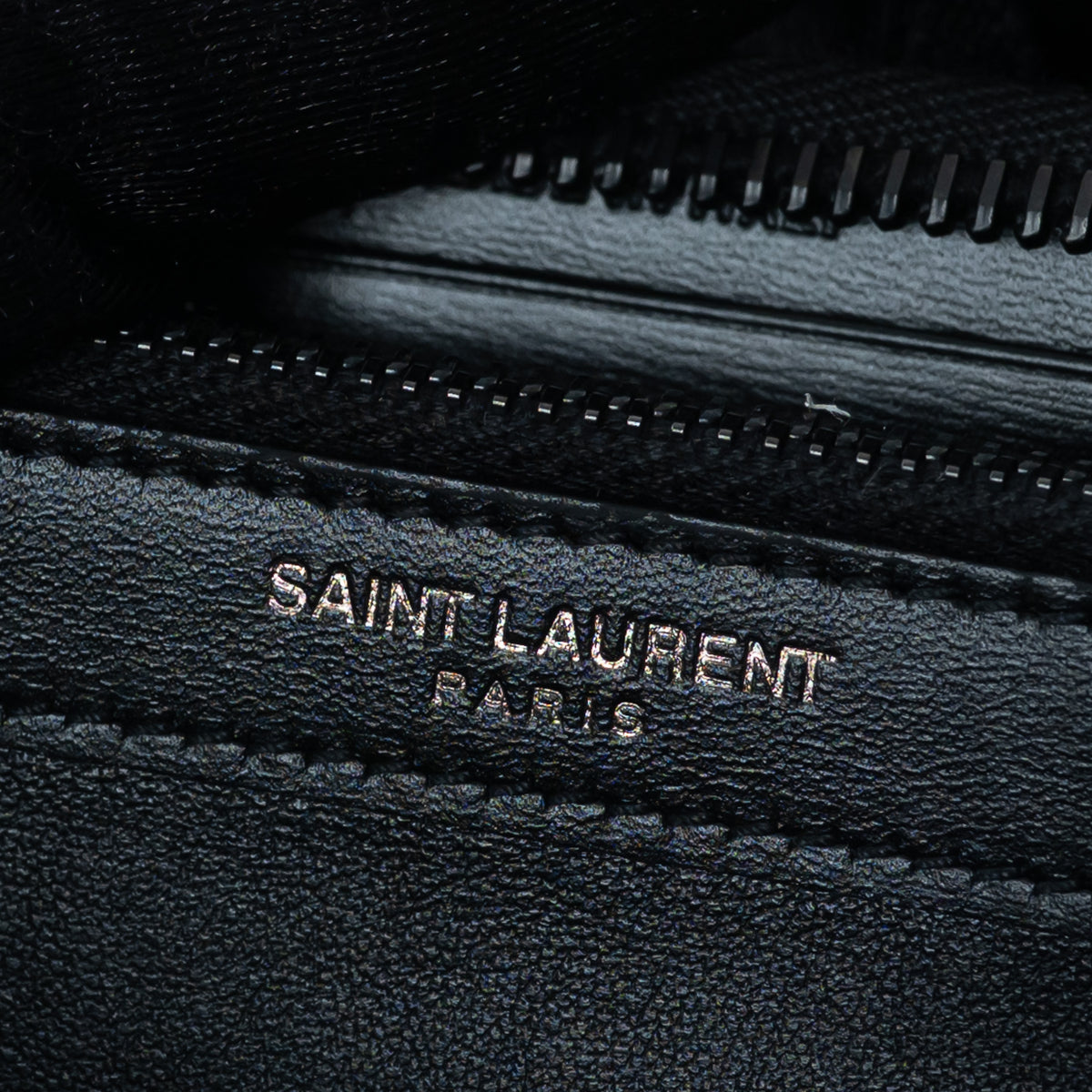 Saint Laurent Black Grained Leather Long Wallet