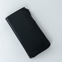 Saint Laurent Black Grained Leather Long Wallet