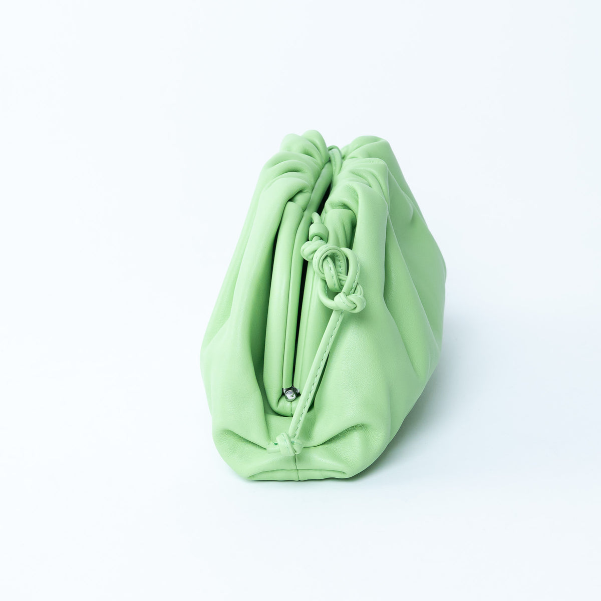 Bottega Veneta Acid Green Calfskin Leather The Mini Pouch