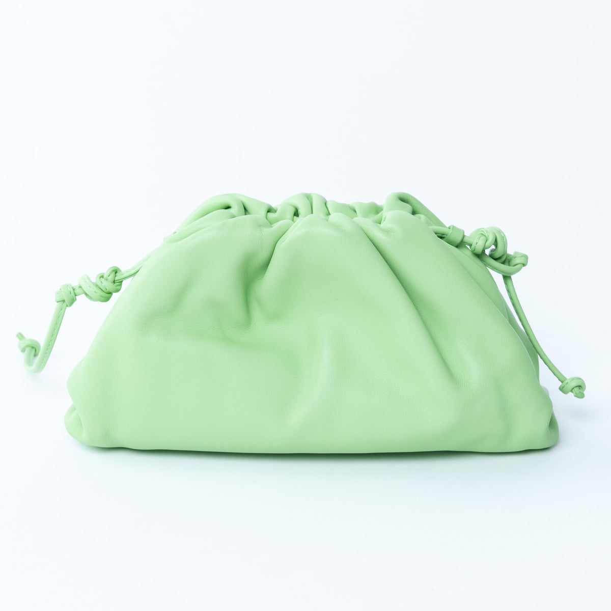 Bottega Veneta Acid Green Calfskin Leather The Mini Pouch