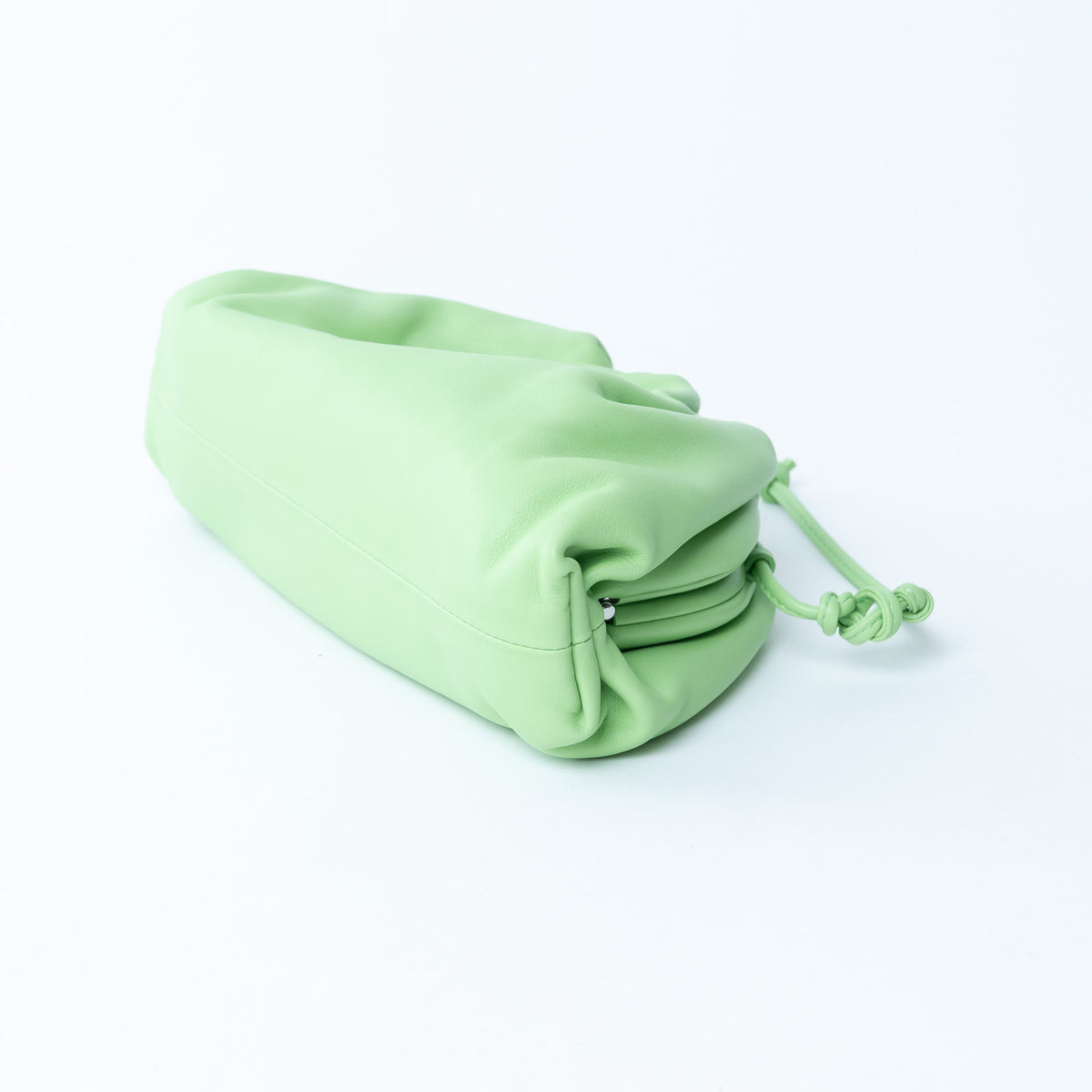 Bottega Veneta Acid Green Calfskin Leather The Mini Pouch
