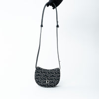 Burberry Black Monogram Canvas Crossbody Bag