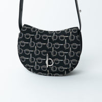 Burberry Black Monogram Canvas Crossbody Bag