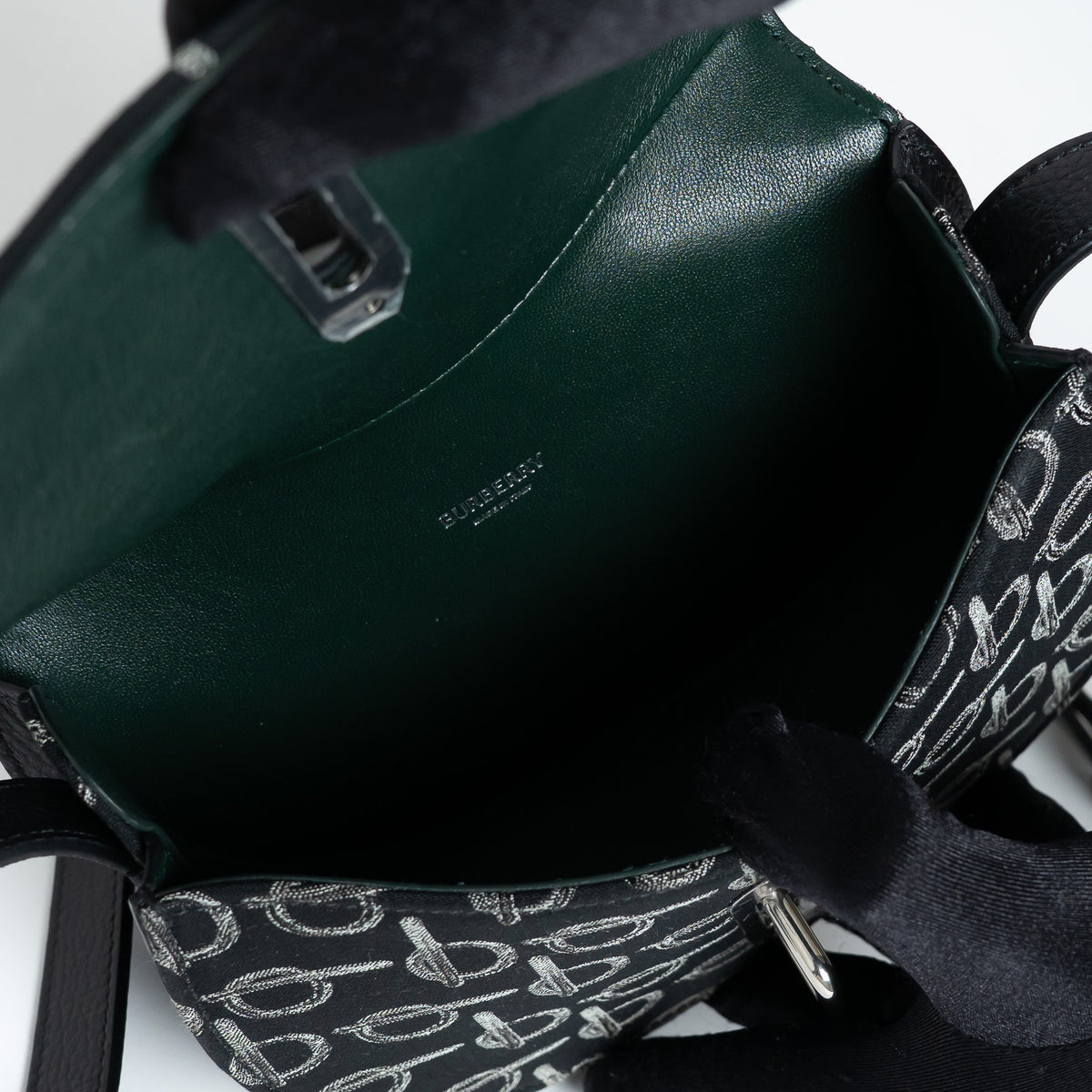 Burberry Black Monogram Canvas Crossbody Bag