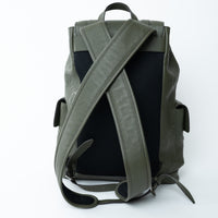 Gucci Khaki Green Pebbled GG Embossed Leather Backpack