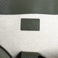 Gucci Khaki Green Pebbled GG Embossed Leather Backpack