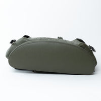 Gucci Khaki Green Pebbled GG Embossed Leather Backpack