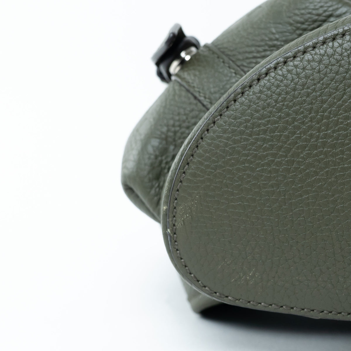Gucci Khaki Green Pebbled GG Embossed Leather Backpack