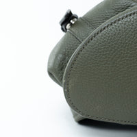 Gucci Khaki Green Pebbled GG Embossed Leather Backpack