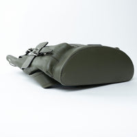 Gucci Khaki Green Pebbled GG Embossed Leather Backpack