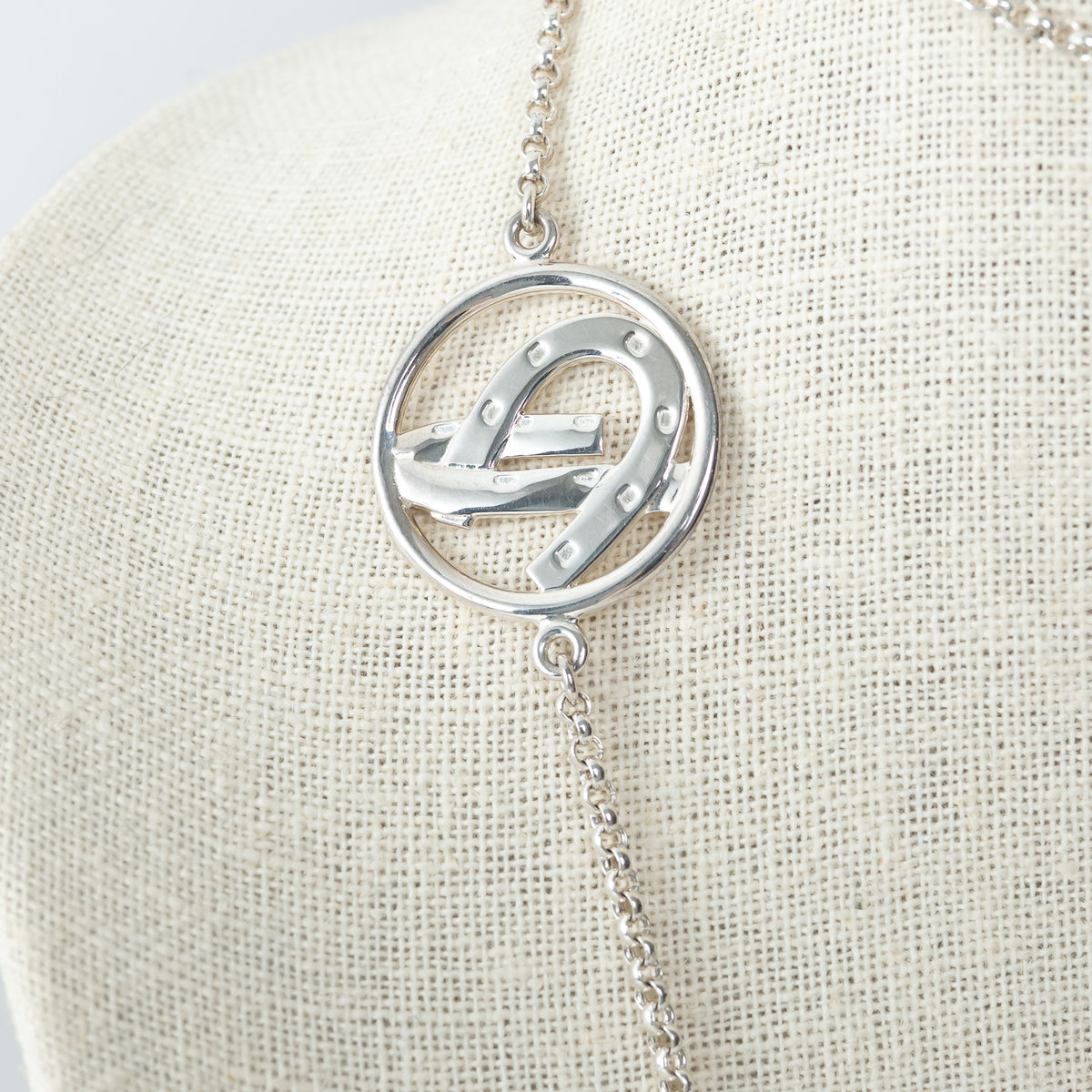 Hermes Sterling Silver Equestrian Charm Necklace