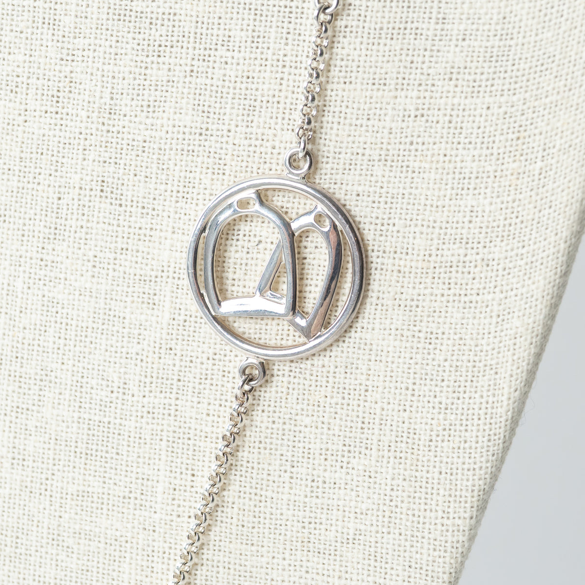 Hermes Sterling Silver Equestrian Charm Necklace