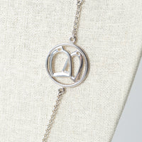 Hermes Sterling Silver Equestrian Charm Necklace